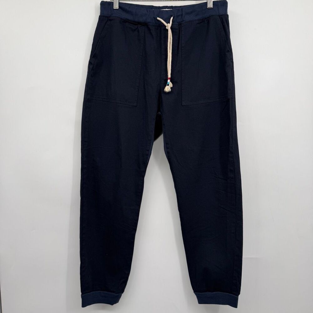 Sol Angeles Navy Blue Relaxed Drawstring Cotton Jogger Pants Size Large